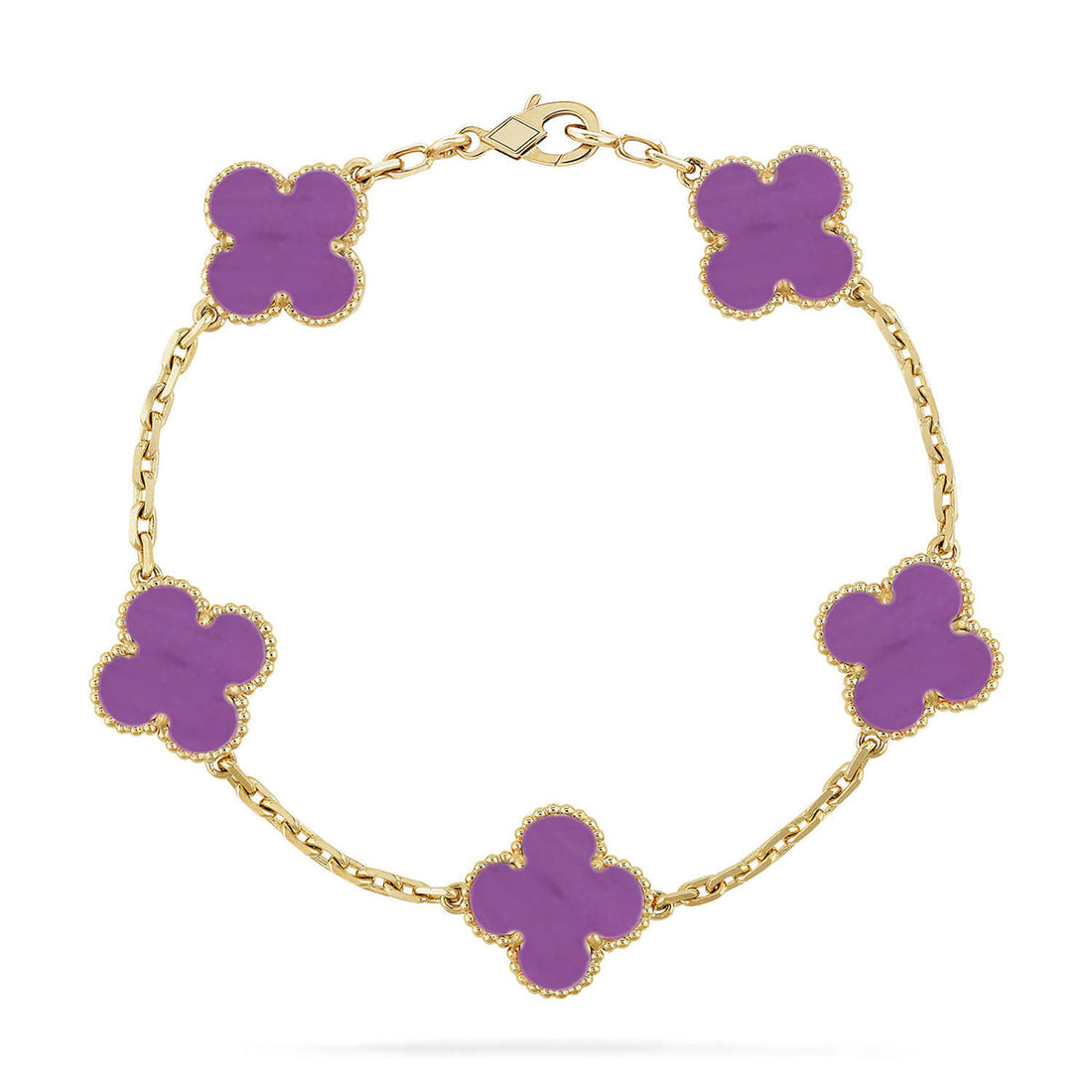 Quatrefoil 5 Motifs Bracelet, Violet