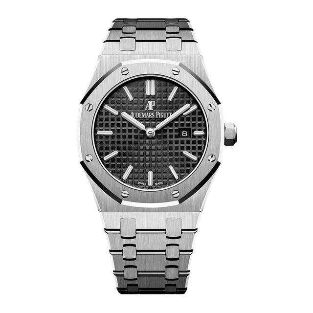 Octagonal Bezel Watch, White Gold Tone, White, 33 mm