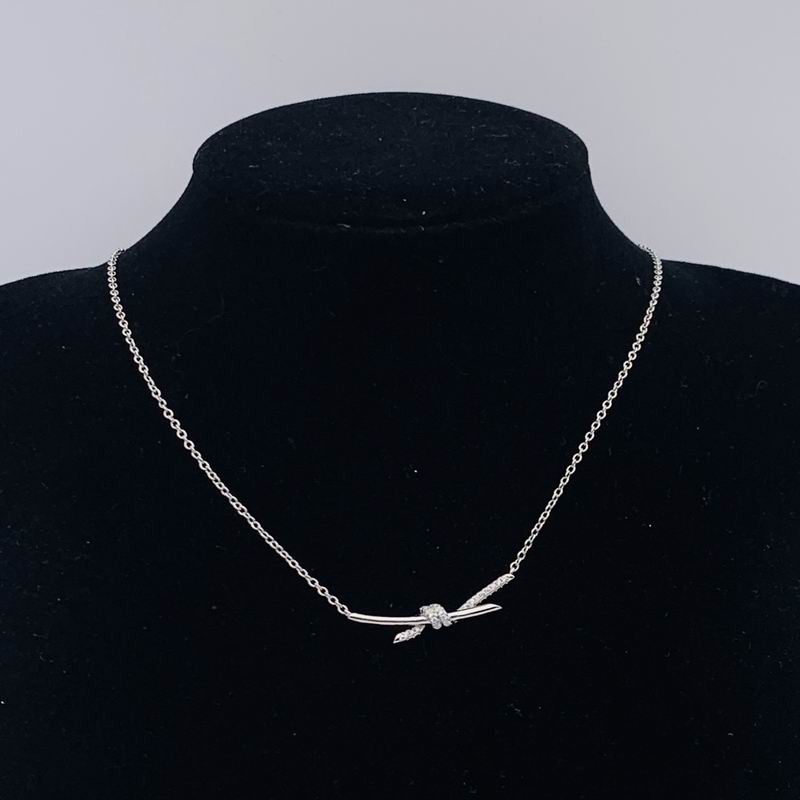 Knot Pendant Necklace, Rose Gold Tone