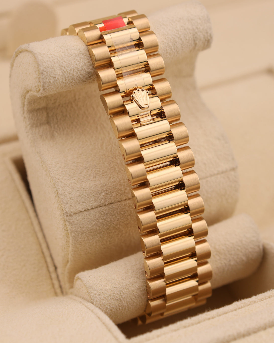 Day and Date Watch, Yellow Gold Tone, Stone-Set, 41 mm