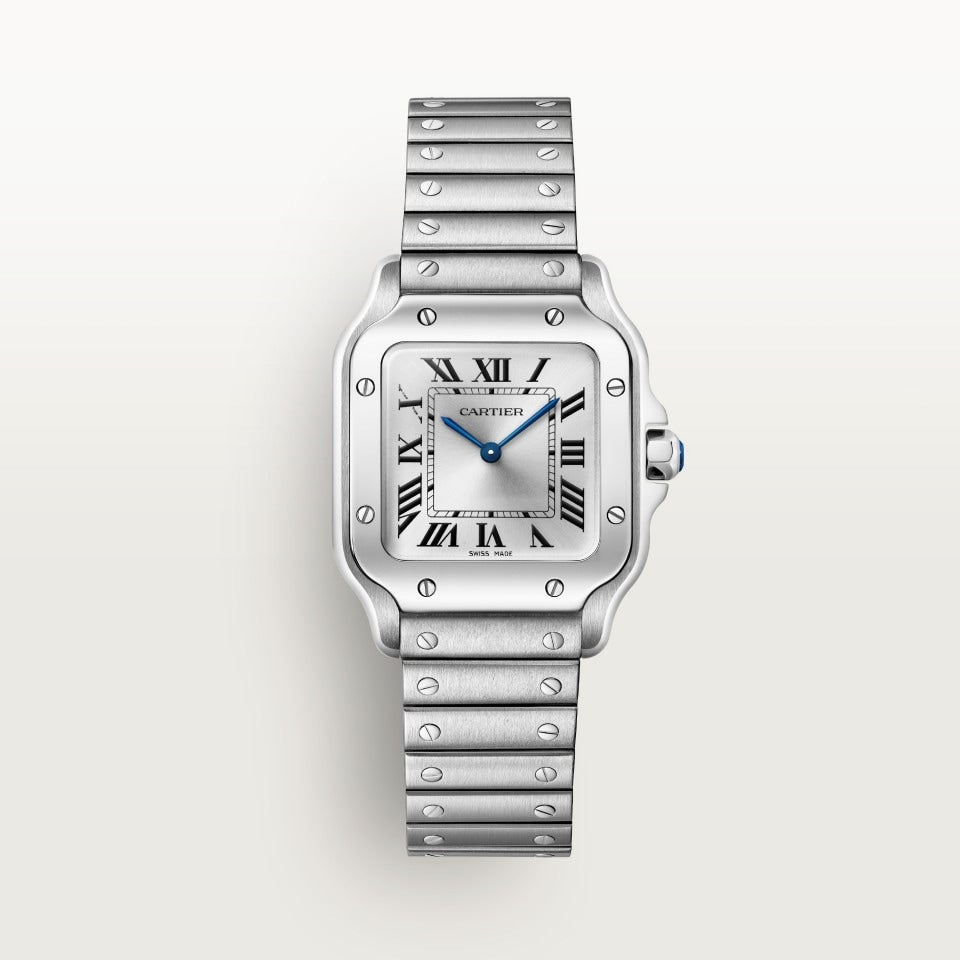 Square Case Watch, Steel, Small Model