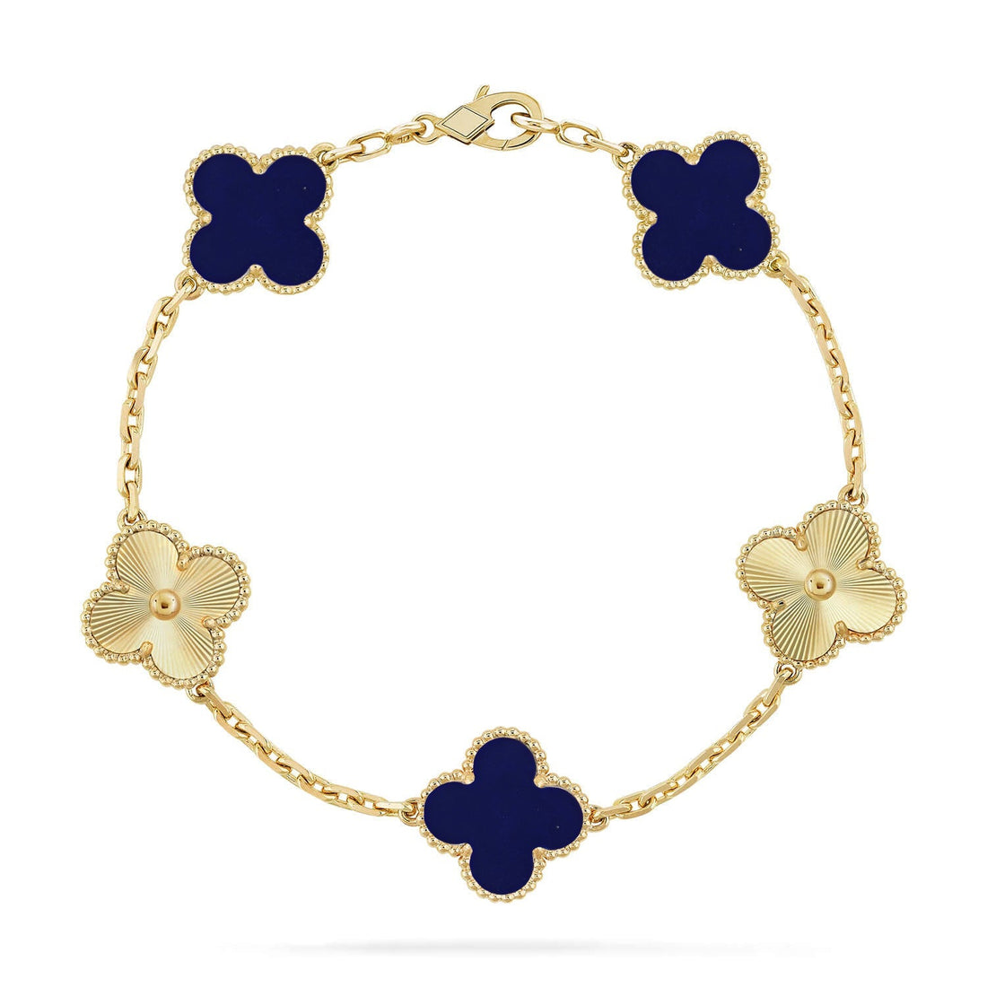 Quatrefoil 5 Motifs Bracelet, Lapis Lazuli