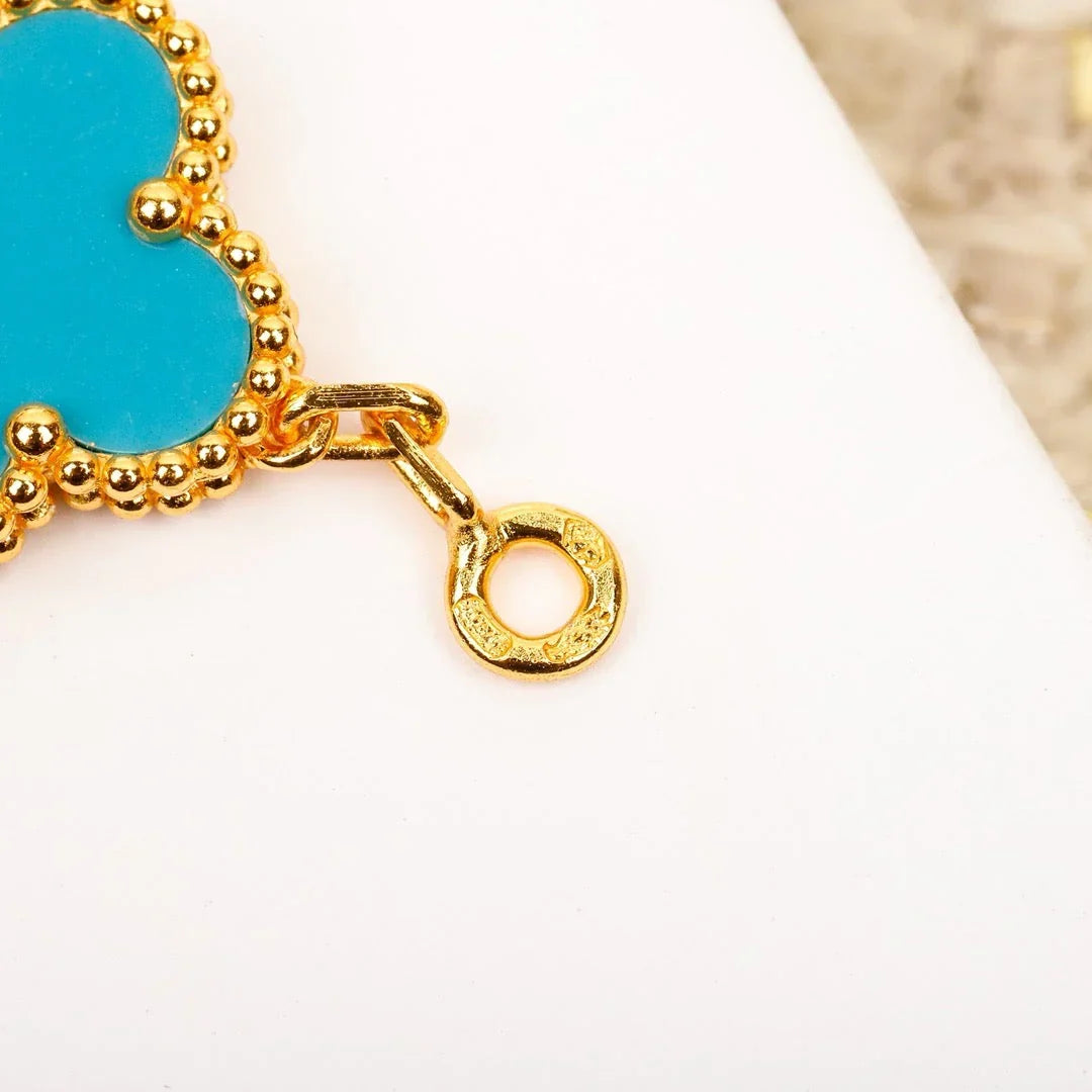Quatrefoil 5 Motifs Bracelet, Turquoise