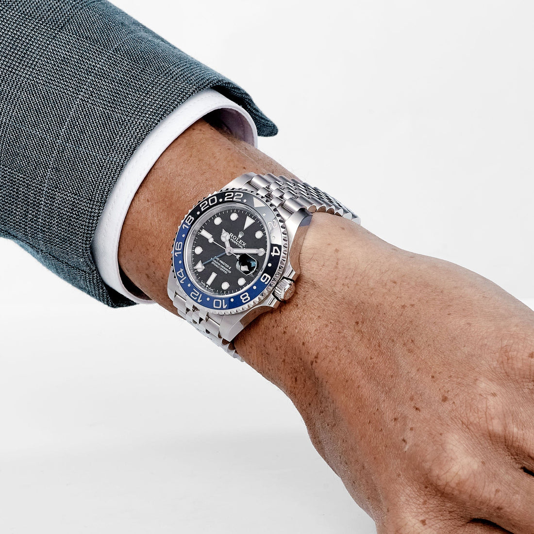 Dual-Time Bezel Watch, Steel, 40 mm