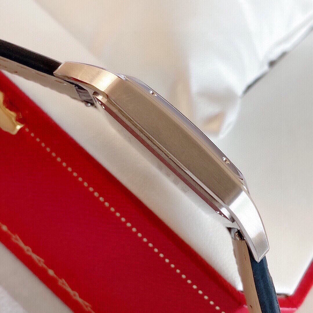 Slim Square Case Watch, Steel, Small Model