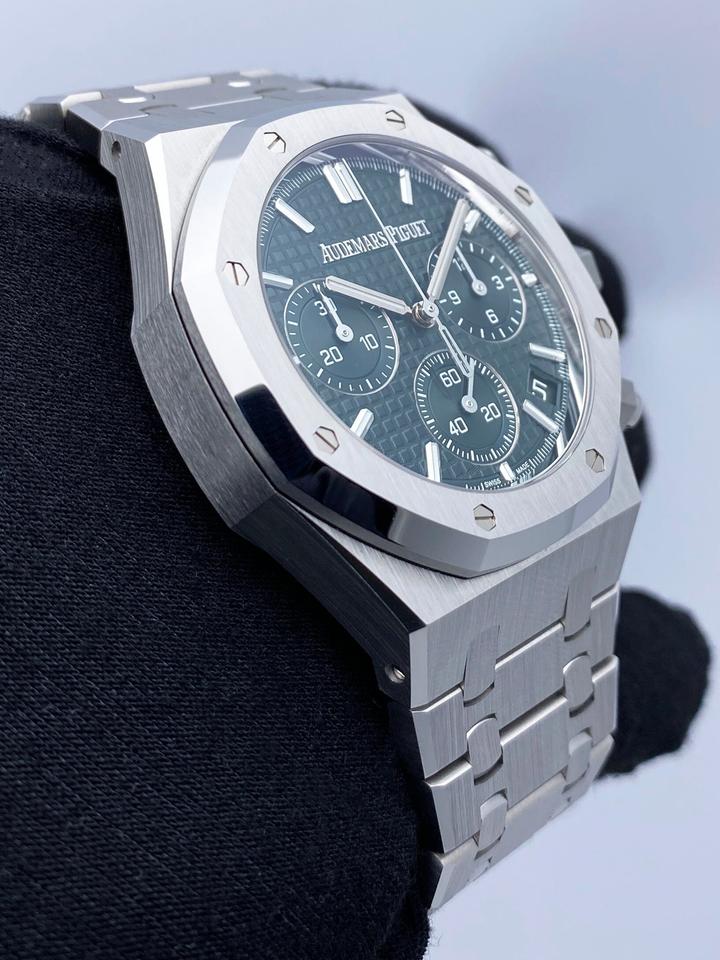Octagonal Bezel Watch, Steel, 41 mm