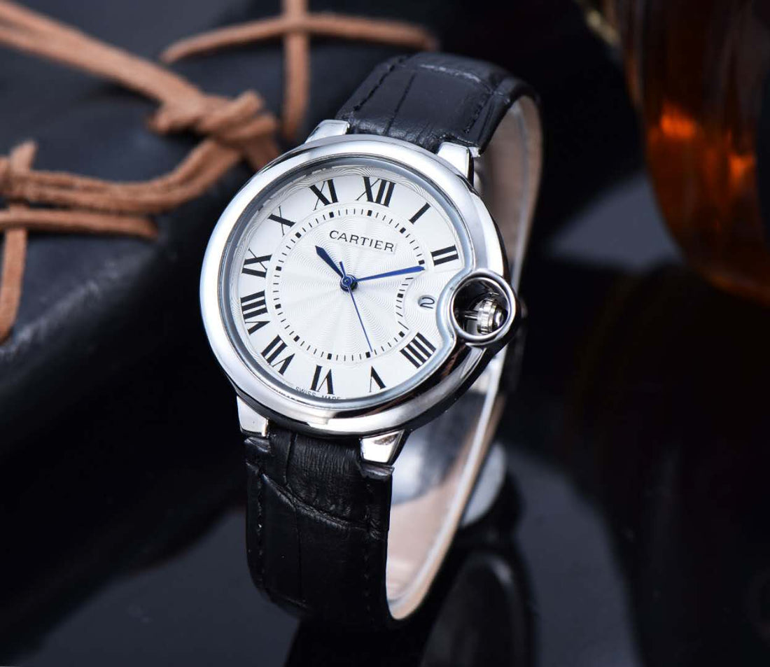 Round Domed Case Watch, Black