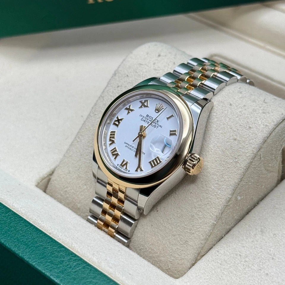Classic Date Watch, Yellow Gold Tone, Steel, 31 mm