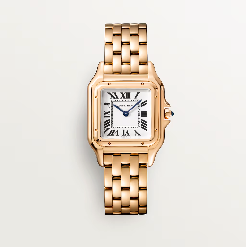 Square Link-Bracelet Watch, Rose Gold Tone