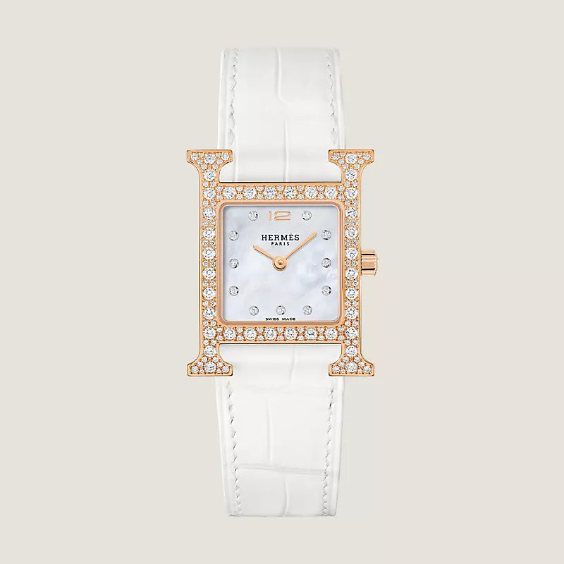 H-Case Watch, Rose Gold Tone, Small Model, 25 mm