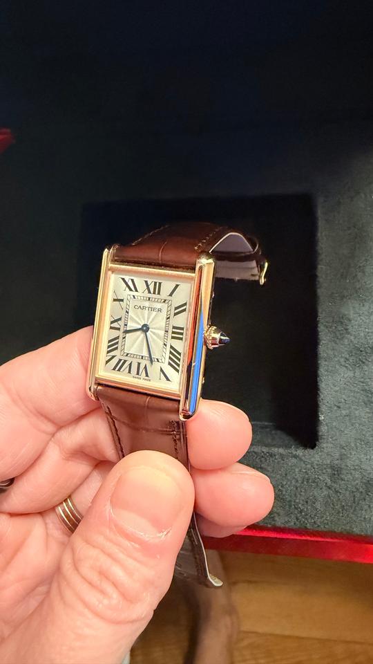 Rectangular Case Watch, Rose Gold Tone, Medium Model