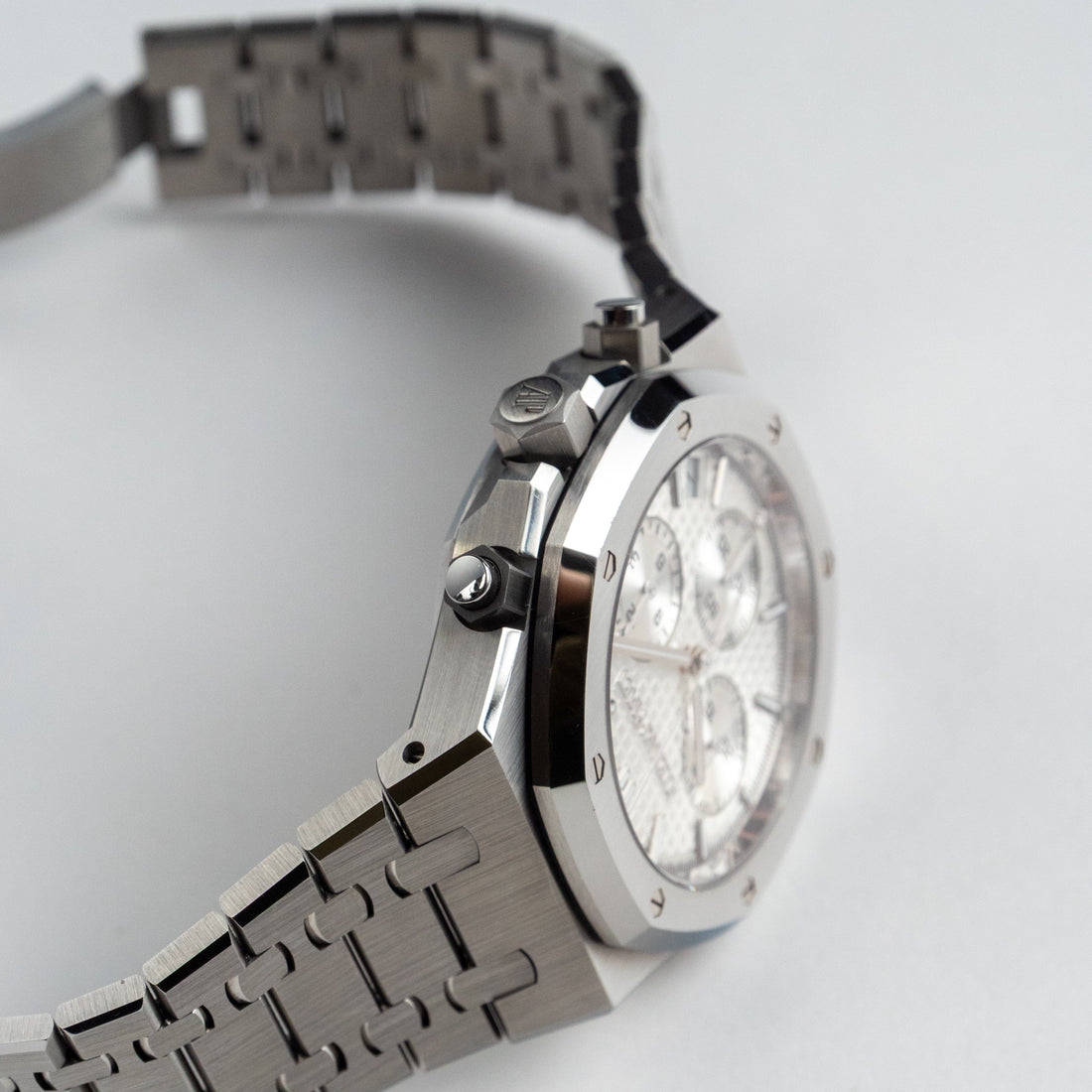 Octagonal Bezel Watch, Steel, 41 mm