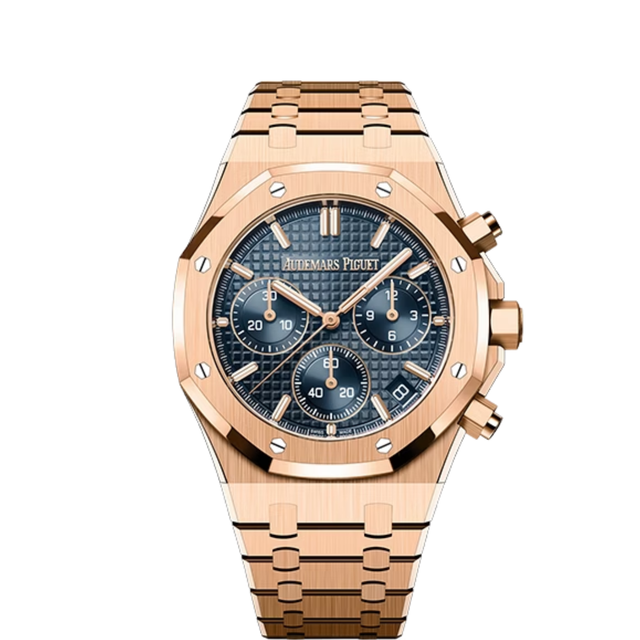Octagonal Bezel Watch, 18K, Rose Gold Tone, 41 mm