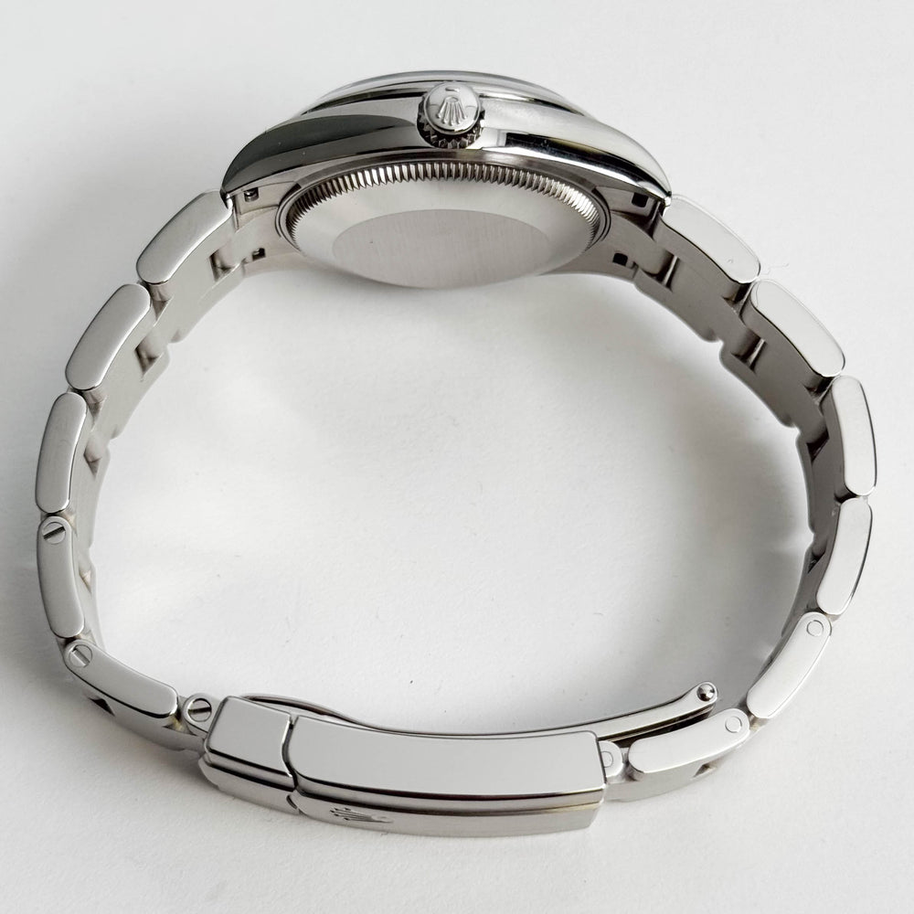 Round Automatic Watch, White Gold Tone, Steel, White, 31 mm