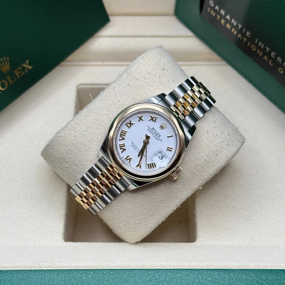 Classic Date Watch, Yellow Gold Tone, Steel, 31 mm