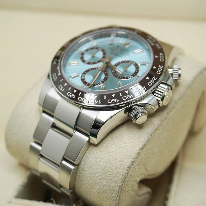 Chronograph Racing Watch, Platinum Tone, 40 mm