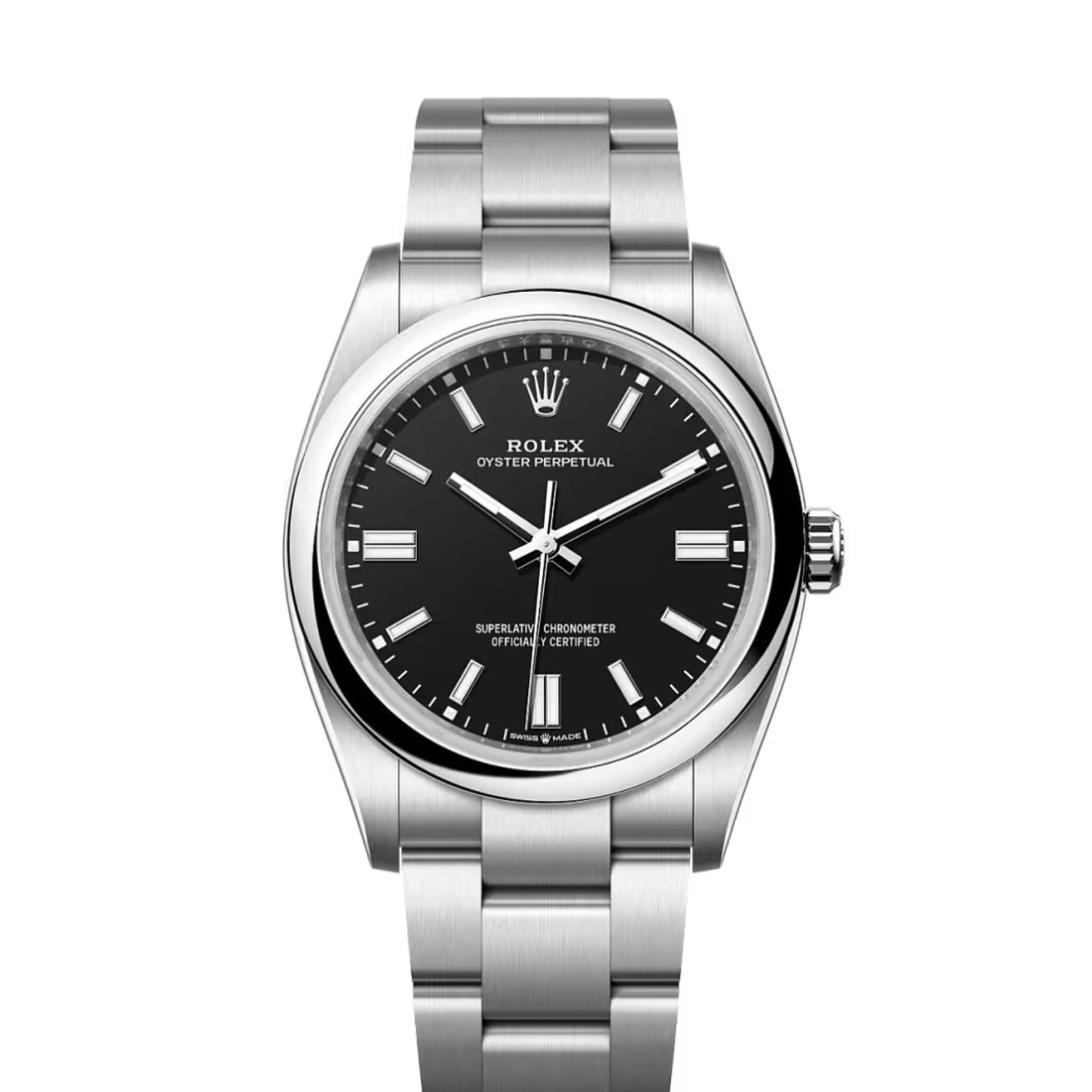 Round Automatic Watch, Steel, 36-41 mm