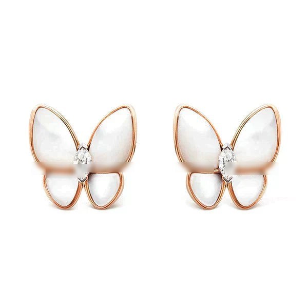 Butterfly Mother-of-Pearl Pavé Earrings