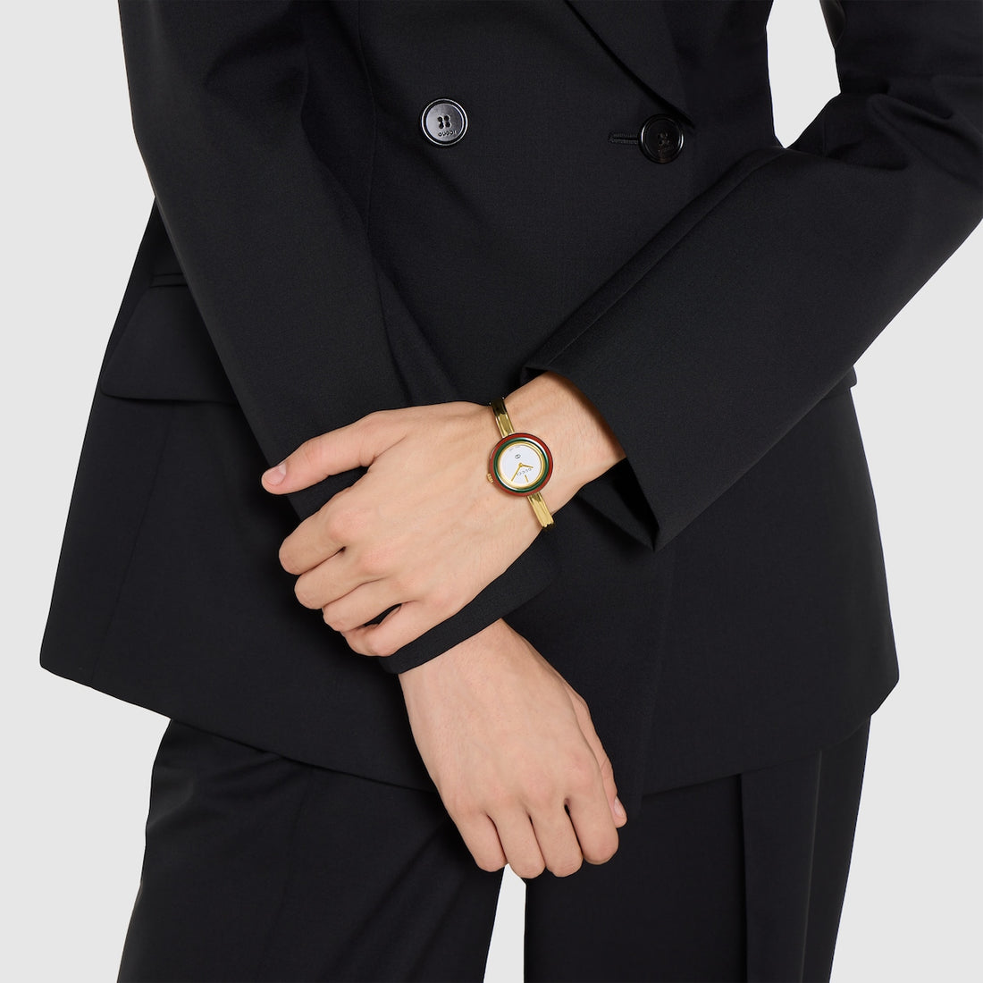 Round Watch, 18K, Yellow Gold Tone, 28 mm