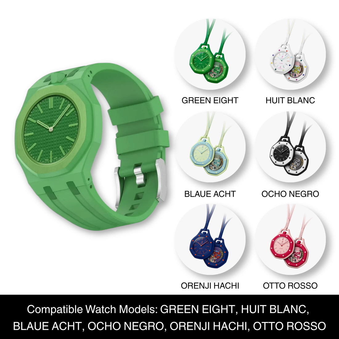 Round Watch, Green