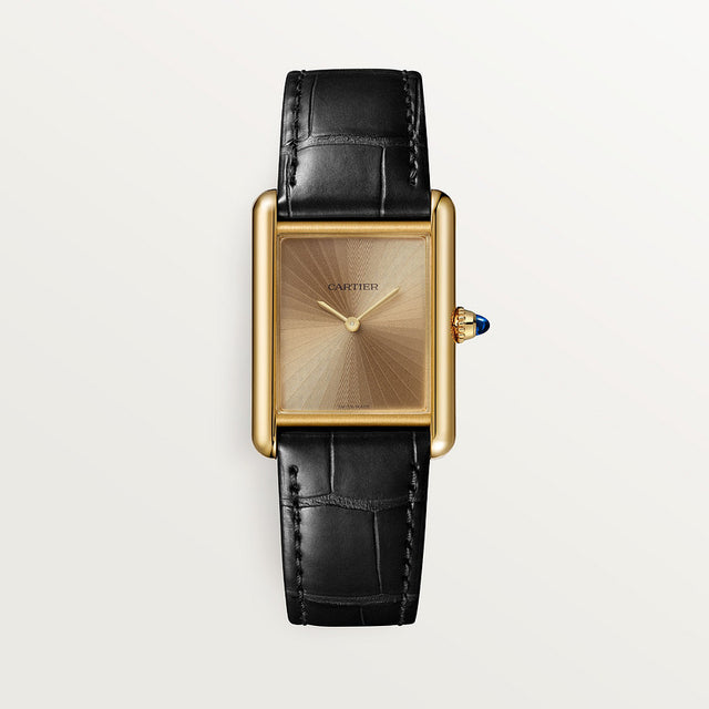 Rectangular Case Watch, Yellow Gold Tone