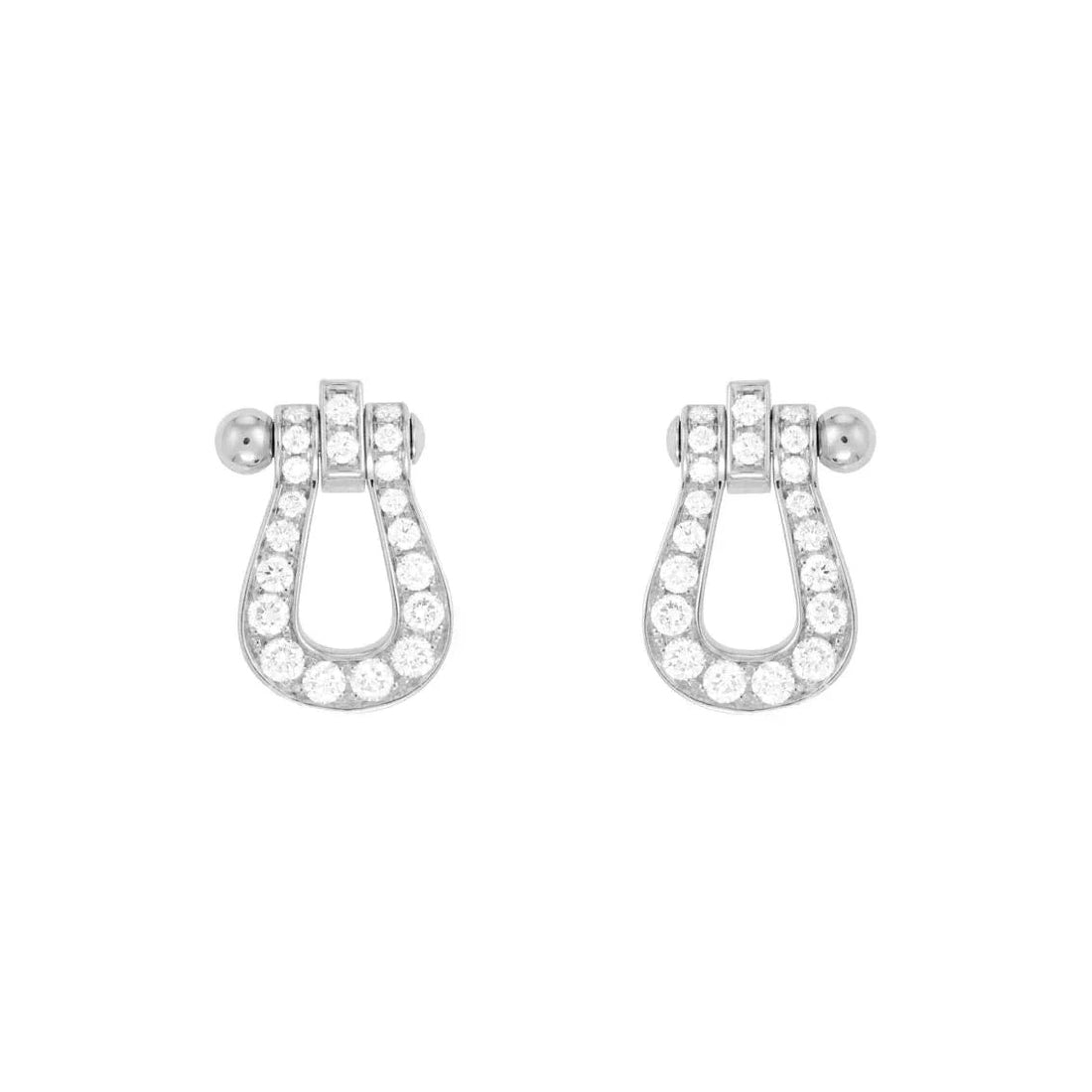 Cable Pavé Stud Earrings, Mini