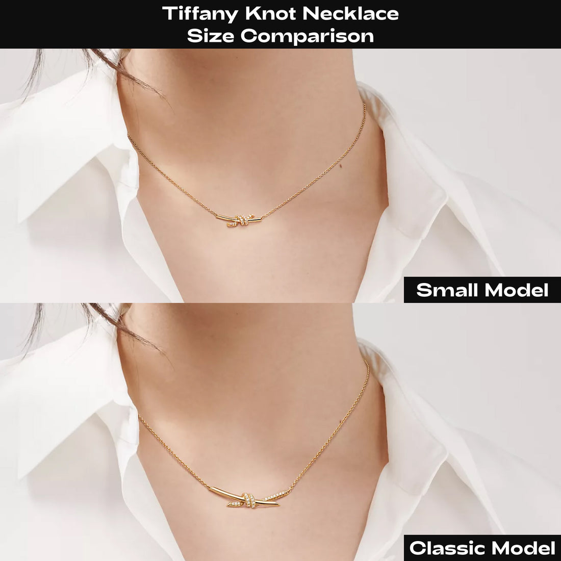Knot Pendant Necklace, Rose Gold Tone