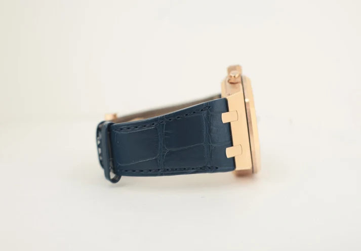 Octagonal Bezel Watch, 18K, Rose Gold Tone, 41 mm