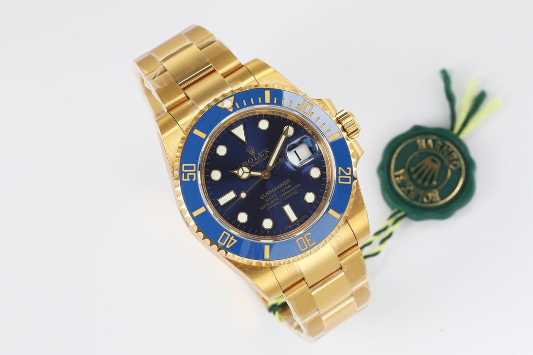Dive-Style Watch, Yellow Gold Tone, 41 mm