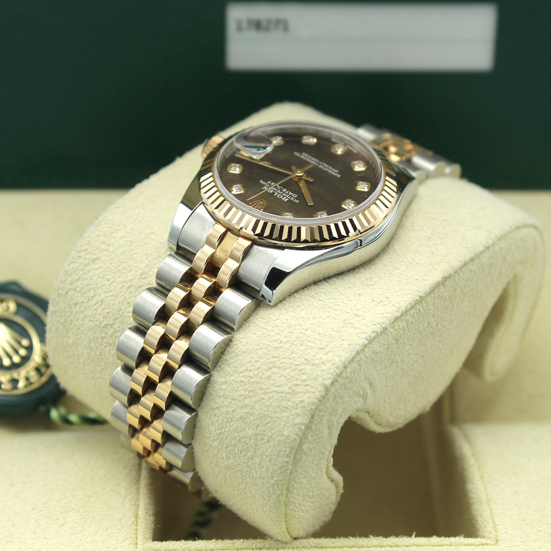 Classic Date Watch, Yellow Gold Tone, Steel, 31 mm