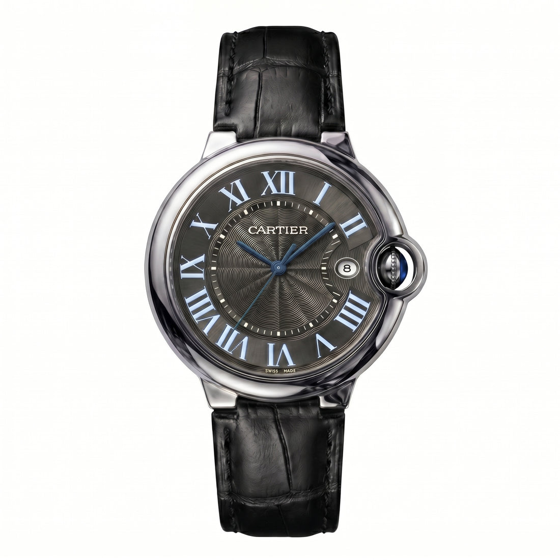 Round Domed Case Watch, Black