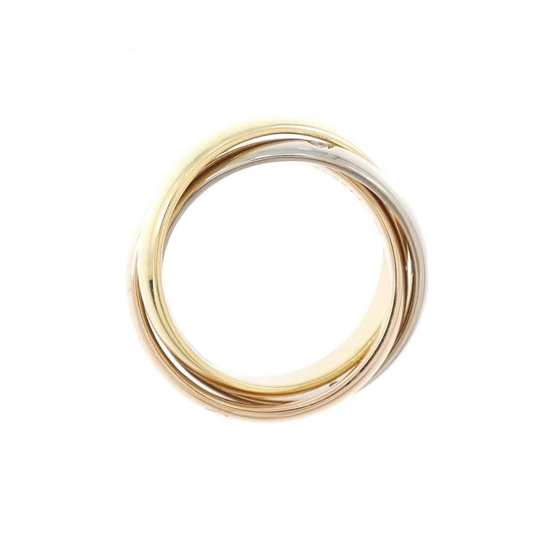 Three-Band Rolling Ring, Stone-Set, Classic Model, Rose Gold Tone