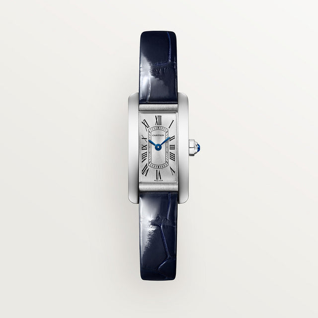 Rectangular Case Watch, White Gold Tone, White, Mini Model