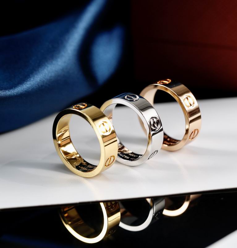Screw-Motif Band Ring, Classic Model, Yellow Gold Tone