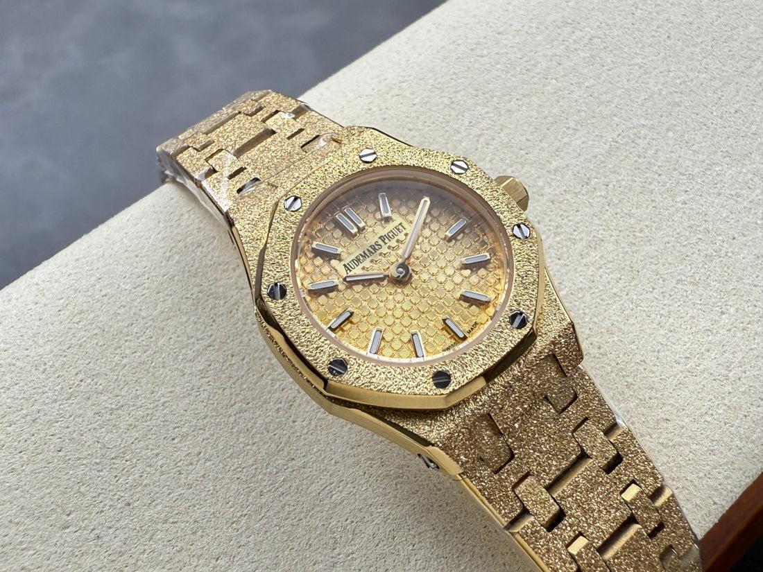Octagonal Bezel Watch, Yellow Gold Tone, 23 mm