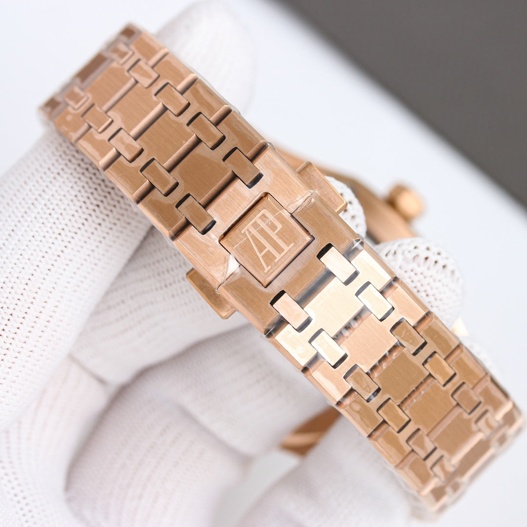 Octagonal Bezel Watch, Rose Gold Tone, 41 mm
