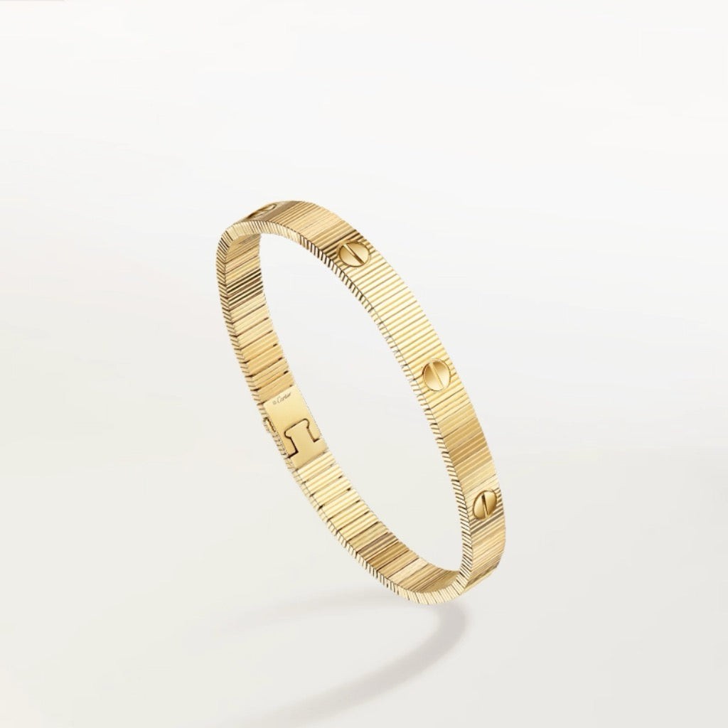 Flexible Screw-Lock Bracelet, 18K Gold Plated