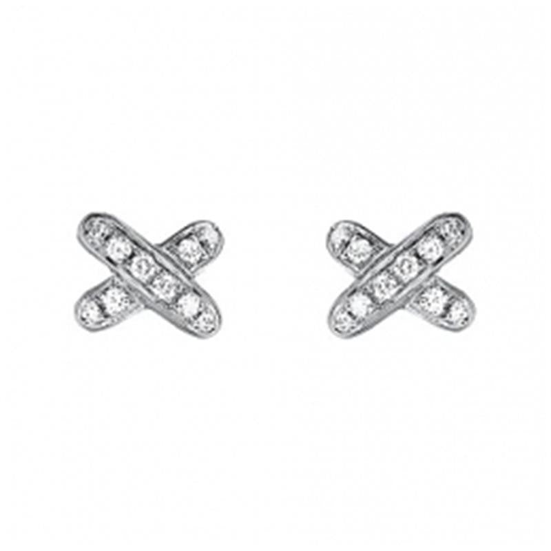 Linked Motif Pavé Earrings
