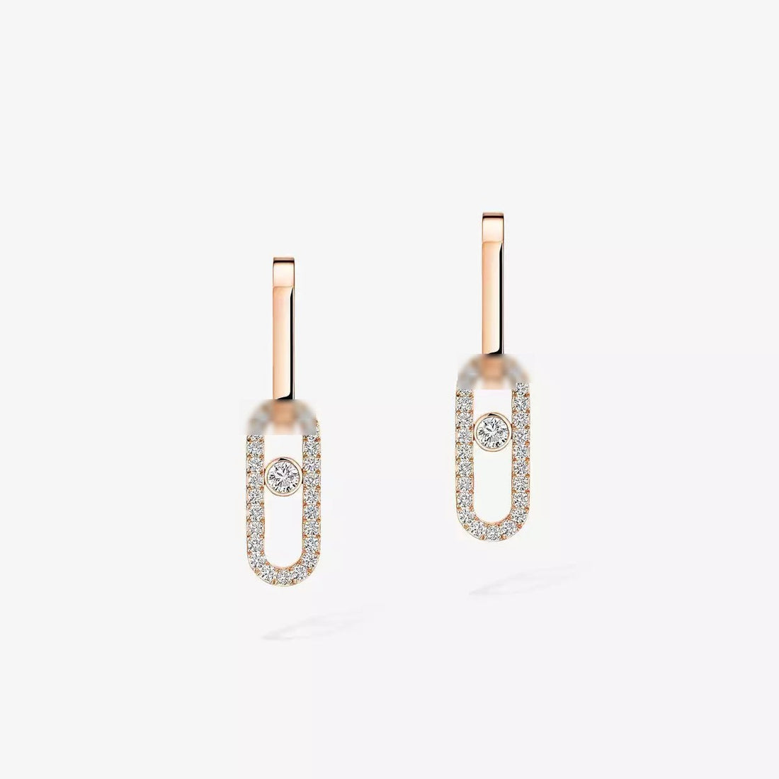 Linked Sliding Stone Earrings