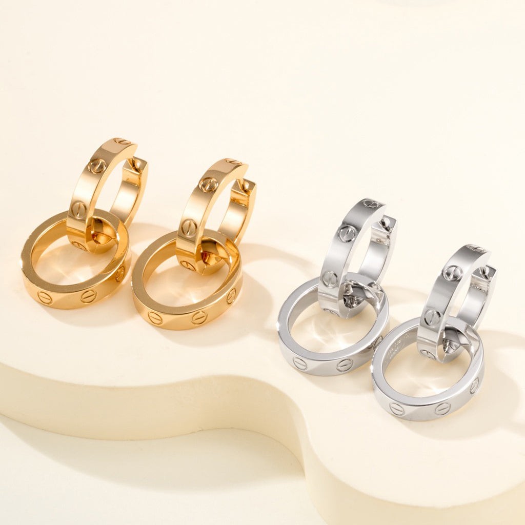 Screw-Lock Dangle Earrings, 3.3 mm