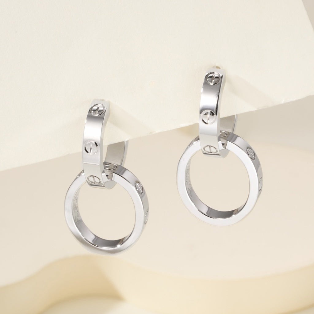 Screw-Lock Dangle Earrings, 3.3 mm