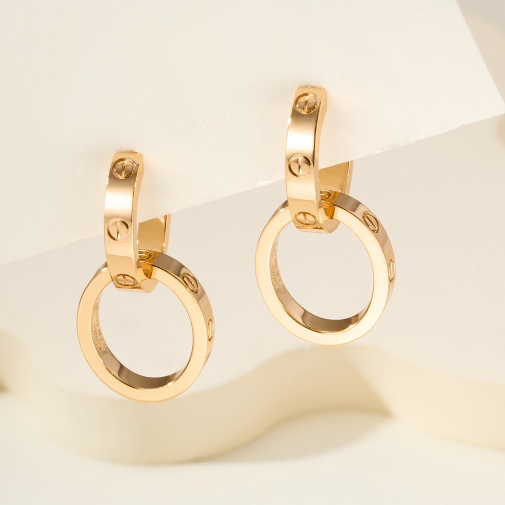 Screw-Lock Dangle Earrings, 3.3 mm