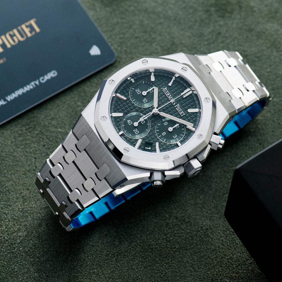 Octagonal Bezel Watch, Steel, 41 mm