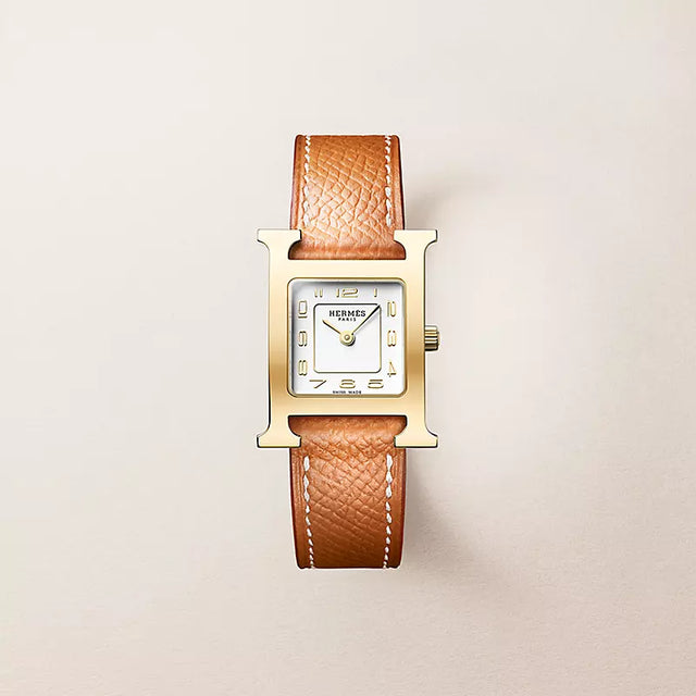 H-Case Watch, Yellow Gold Tone, Small Model, 27 mm