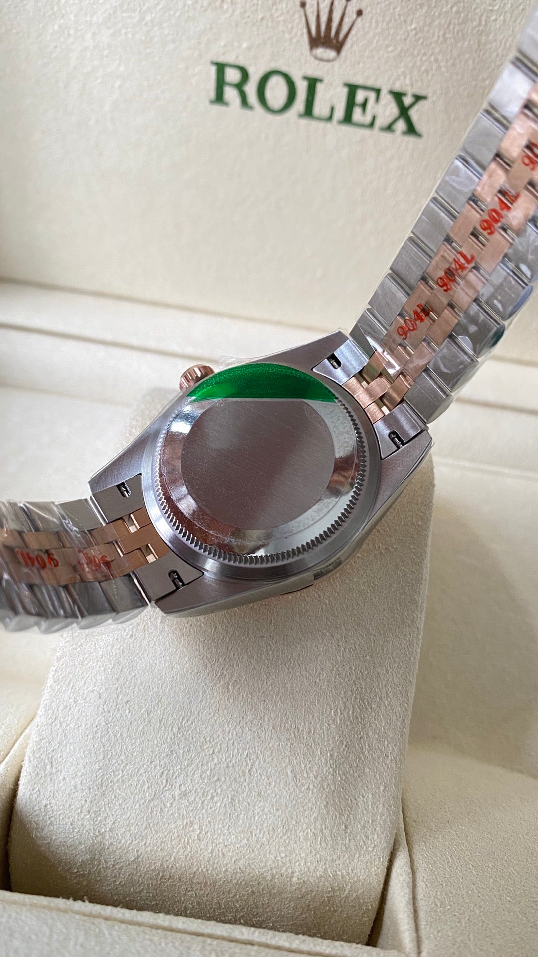 Classic Date Watch, Rose Gold Tone, Stone-Set, 28 mm