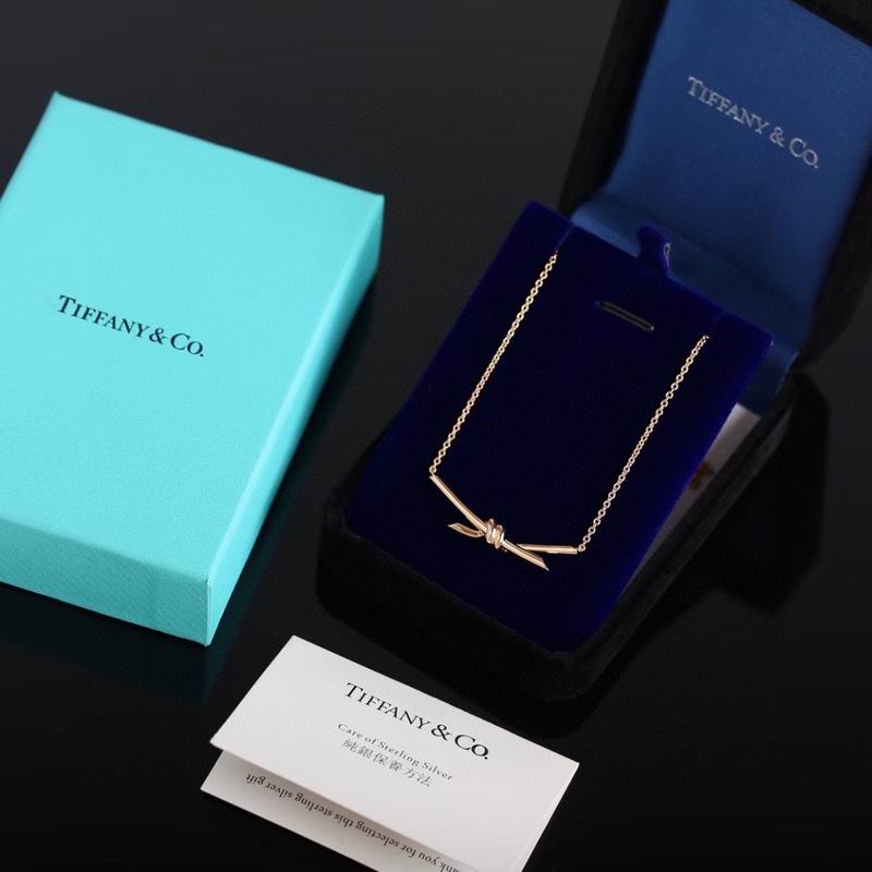 Knot Pendant Necklace, Yellow Gold Tone
