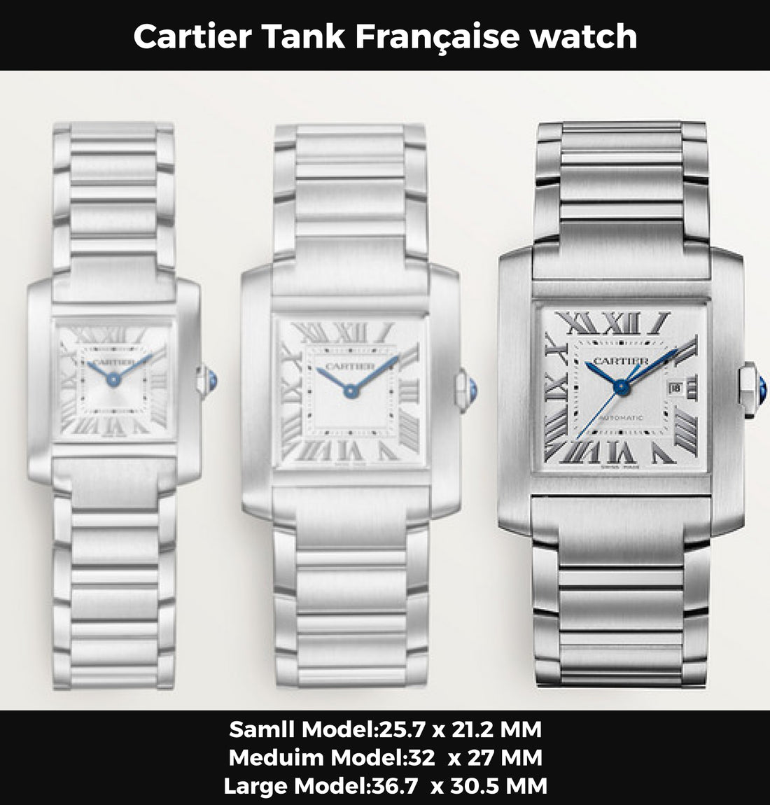 Rectangular Case Watch, White Gold Tone, White
