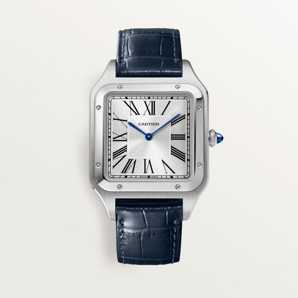 Slim Square Case Watch, Steel, Extra Large Model