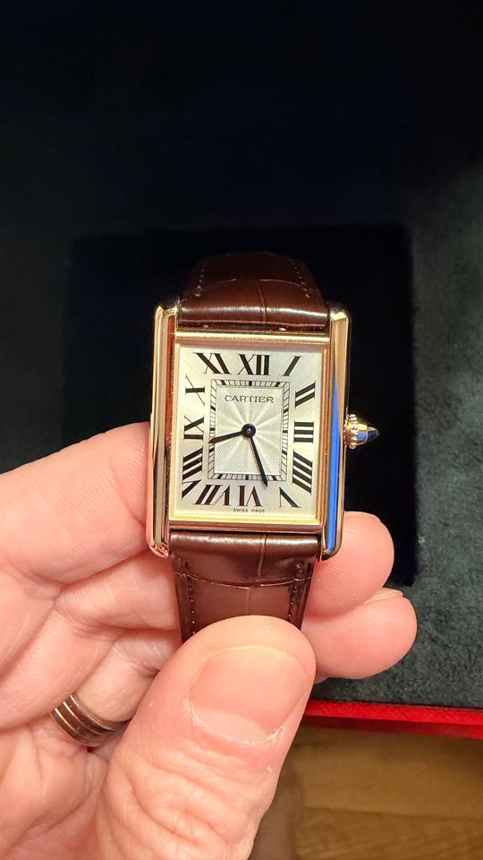 Rectangular Case Watch, Rose Gold Tone, Medium Model