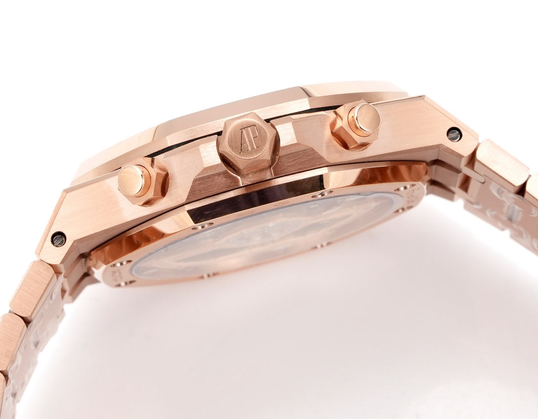 Octagonal Bezel Watch, 18K, Rose Gold Tone, 41 mm
